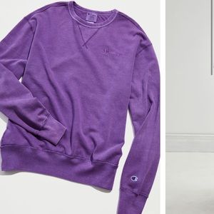 champion vintage tonal logo crew neck sweatshirt